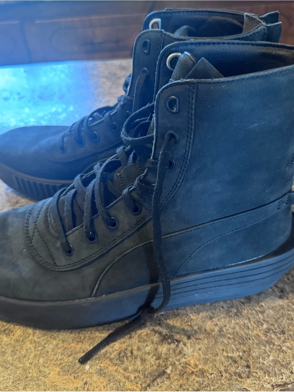Men's The Weekend x Puma Parallel Black Hi-top Lace-Up Boots